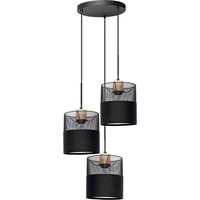 Places of Style LED Pendelleuchte »Acate«, 3 flammig-flammig, ohne Leuchtmittel, höhenverstellbar, 3-stufen schaltbar, schwarz