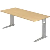 Hammerbacher Schreibtisch U-Serie Ahorn / Silber