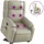 vidaXL Massagesessel mit Aufstehhilfe Kunstleder 95 x 99 x 95 cm Creme