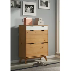 Casaria Kiefernholz Schuhschrank Borneo Natur