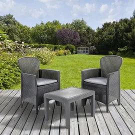 PROGARDEN Gartenset 3-tlg. anthrazit