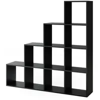 Vicco Treppenregal Bücherregal 142,5 x 140 x 29 cm Schwarz