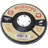WorkPro WP407556 Fächerschleifscheibe Durchmesser 125 mm Bohrungs-Ø 22.2 mm