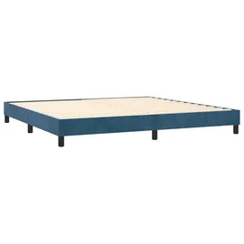 vidaXL Boxspringbettgestell Dunkelblau 200x200 cm Samt
