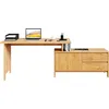 Schreibtisch HOME AFFAIRE Luven, aus Massivholz, beige (natur), B:140cm H:76cm T:60cm, Tische, in 2 Breiten, variable Nutzung als Schreibtisch oder Eckschreibtisch