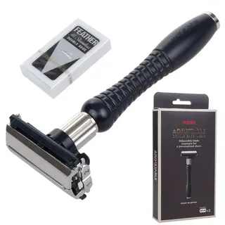 Feather DER-A, 1-tlg., Rasierklinge-Rasierer mit Klingen schwarz