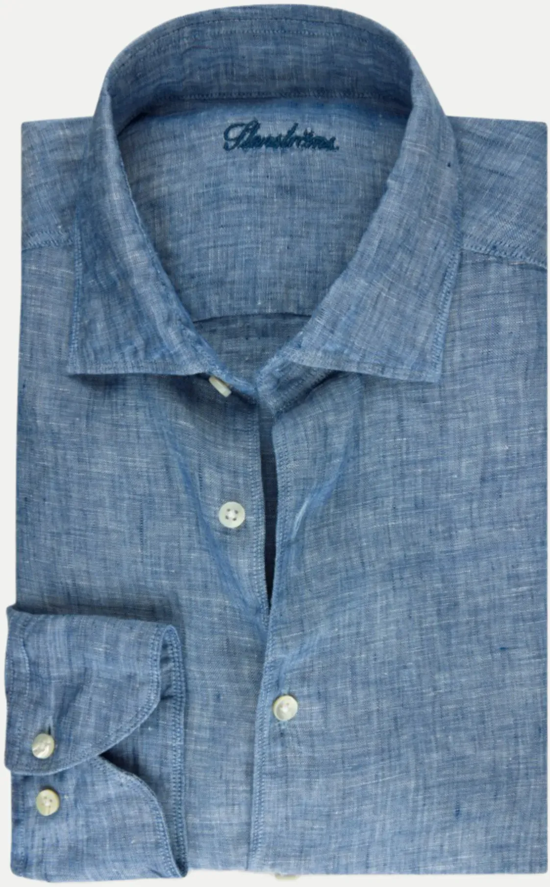 Regular-Fit Leinenhemd Blau L