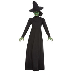 Smiffys Kostüm Wicked Witch, Klassisches Hexenkostüm im Stil des ‚Zauberer von Oz‘ schwarz L