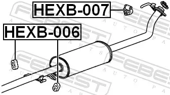 FEBEST Montagesatz, Abgasanlage hexb007 für HONDA
