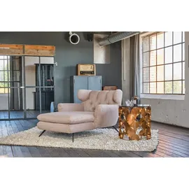 KAWOLA Longseat CHARME Cord 130 x 95 x 160 cm grau gepolstert