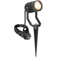 Ledscom.de Gartenstrahler SHINGA mit Erdspieß für außen, IP65, Stecker,