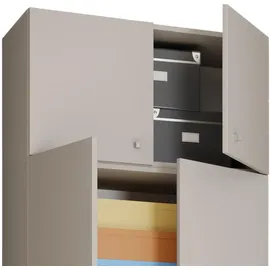 VCM Putzschrank Lona 70 x 240 x 39 cm Grau/Weiß