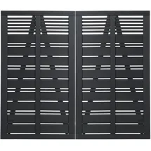 Plus Doppeltor Silence 200 x 170 cm Schwarz