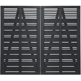 Plus Doppeltor Silence 200 x 170 cm Schwarz