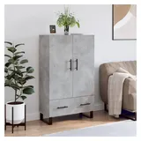 furnicato Sideboard Highboard Betongrau 69,5 x 31 x 115 cm aus Holzwerkstoff und Metall (1 St) grau