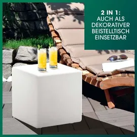 EasyMaxx Solar-Leuchte Dekowürfel weiß