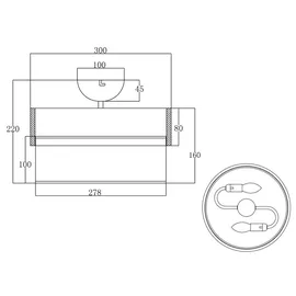 Trio Lighting Deckenleuchte Holz & Stoffschirm Ø 30cm