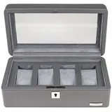 Windrose Uhrenkoffer Tempora für 4 Uhren 26,5 cm Grau