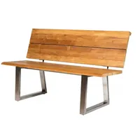 Diamond Garden Pisa Bank Edelstahl/Recycled Teak