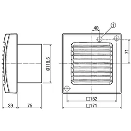 Maico ECA 120 24 V Kleinraumventilator