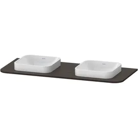 Duravit Happy D.2 Plus 130x55cm, m 2 Ausschnitt., Nussb geb.