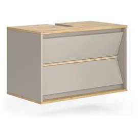 Vicco Waschbeckenunterschrank Edelin, Cashmere/Artisan, 80 x 50 cm mit 2 Schubladen (80 x 45 x 50 cm)