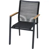 Siena Garden Bologna Stapelsessel 67,5 x 56 x 90 cm grau 4 St.