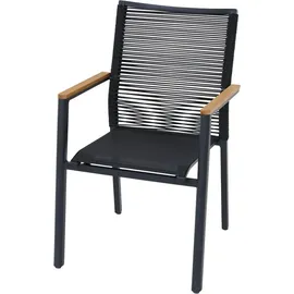 Siena Garden Bologna Stapelsessel 67,5 x 56 x 90 cm grau 4 St.