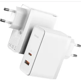 Baseus GaN5 Pro Quick Wall Charger C+U, PD3.0, QC4.0 +, AFC, 100W EU White (CCGP090202)