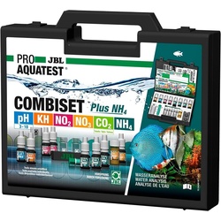 JBL GmbH & Co. KG Aquarium-Wassertest JBL PROAQUATEST Combiset Plus NH4 Wasseranalysen Süßwasser-Aquarien, Karbonathärte/pH-Wert/Ammonium/Ammoniak/Nitrit/Nitrat/Phosphat