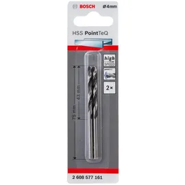 Bosch HSS-Spiralbohrer PointTeQ 4,0 mm 2er-Pack