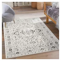 Carpet City Kurzflor Teppich Grau, Creme - 200x290 cm
