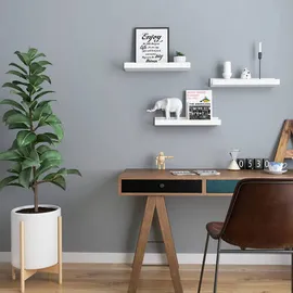 Songmics Wandregal 38 x 10 x 5 cm Weiß