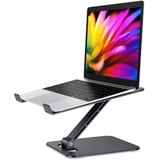 Babacom Laptop Ständer Höhenverstellbar, Faltbarer Stand aus Aluminiumlegierung Ergonomischer, Belüfteter Laptopständer Kompatibel mit MacBook Air, Pro, Samsung, Allen Laptops 10-16" (Schwarz)