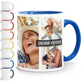 SpecialMe Tasse personalisiert Foto-Collage Text Fototasse bis zu 7 Fotos Fotogeschenk Kaffeetasse Bild selbst gestalten Weiss-innen-royal standard