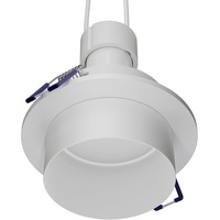 Ledscom.de Deckeneinbaurahmen KRON, rund, weiß matt, inkl. GU10 LED