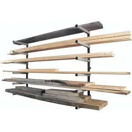 XPOtool Kragarmregal Stahl 300 x 30 x 1025 mm schwarz 6 Etagen