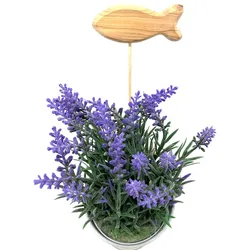 Blumenstecker aus Olivenholz Fisch II