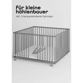 Sämann – Matratze Basic Schlupfsprossen grau Premium | Gr.: 120x120 cm,