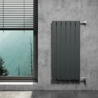 WITEN&NOCK Flachheizkörper 460 x 950 mm 495 W anthrazit Seitenventil