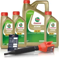 Castrol 8 L EDGE 5W-30 LL + Ölwechsel-Anhänger + Einfülltrichter [Hersteller-Nr. 15669E]