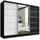 A&J MöbelLand Schiebetürenschrank AURELIA 1 200 x 215 x 59,5 cm Schwarz/Gold
