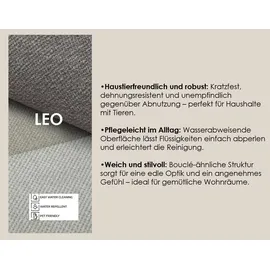 TRENDMANUFAKTUR Ecksofa TRENDMANUFAKTUR "Amazing II, wahlw. mit Schlaffunktion & Bettkasten, Fuß schwarz", schlamm, B:232cm H:81cm T:161cm, Sofas, Ecksofa, Recamiere beidseitig montierbar, L-Form,in Cord o. Struktur, B: 232 cm