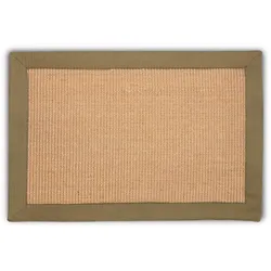 Karat Sisal-Kratzteppich Amazonas   Natur   Bordüre: Taupe / Pistazie