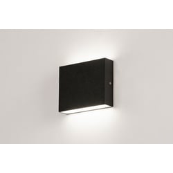 Wandleuchte Modern Aluminium Metall Schwarz Matt