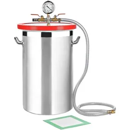 MuCoLa Vakuumkammer Entgasungskammer Edelstahl 280x450mm 27,7l Harzfalle Vakuum Chamber