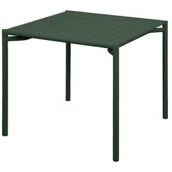 Tisch Bliss Cane-line Aluminium dark green grau, Designer Johannes Foersom & Peter Hiort-Lorenzen, 75x81x81 cm