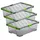 Rotho Aufbewahrungsbox 59,0 x 39,5 x 18,5 cm 3-tlg. grau/transparent