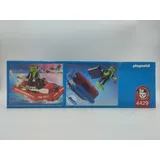 PLAYMOBIL Polizei Schlauchboot mit Tresorknacker und Unterwassermotor 4429 - Blau/Bunt