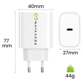gyusity Mayaxess, 20W Schnellladegerät Weiß